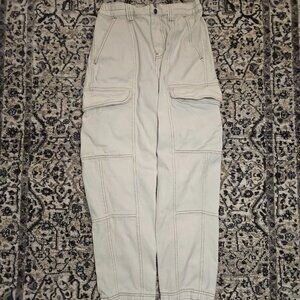 PacSun Cargo Pants 100% Cotton Cream Womens S Gorpcore Minimalist Utility